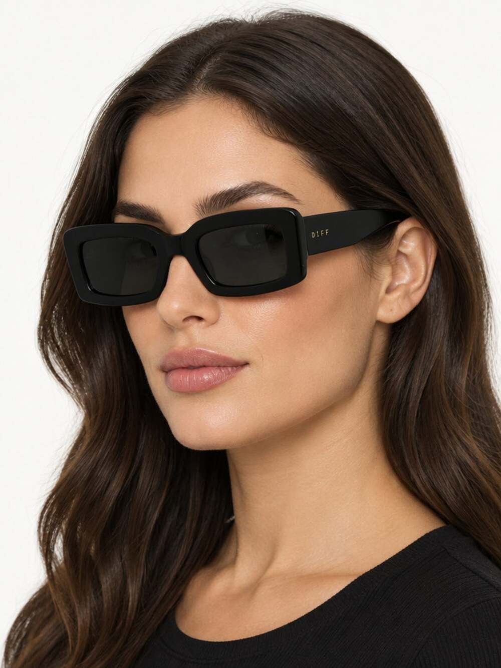 NEW DIFF Eyewear INDY DE01-0582 Black Sunglasses Authentic